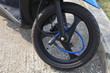 portable lock on front wheel motocycle