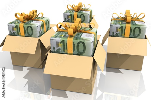Illustration: 4 Geschenke aus 100 Euro 4 Geschenke aus 100 Euro