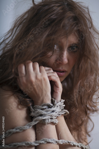 Photo: beauty redhaired woman bondage beauty redhaired woman bondage