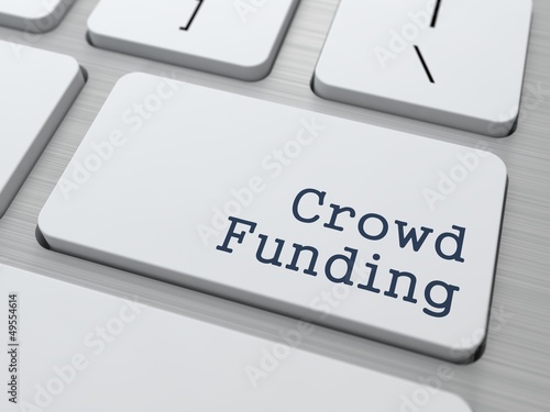 Illustration: Crowd Funding Button. Crowd Funding Button.