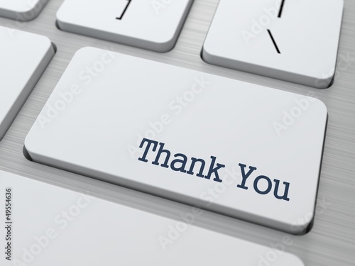 Illustration: Thank You Button. Thank You Button.