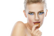 beautiful young woman with cookie