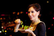 Woman eating salad