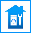 icon with wrench and washing mashine