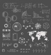 Vektor: Gezeichnete Elemente - Technologie - Ideen - Lösungen Gezeichnete Elemente - Technologie - Ideen - Lösungen
