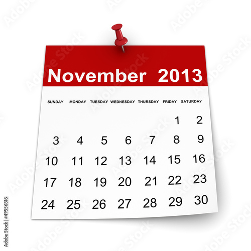 Photo: Calendar 2013 - November Calendar 2013 - November