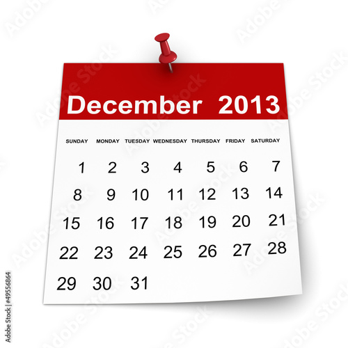 Illustration: Calendar 2013 - December Calendar 2013 - December