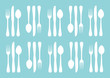 Silhouettes of fork, spoon and knife