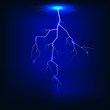 Vector illustration of Lightning of dark blue background