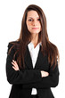 Young businesswoman isolated