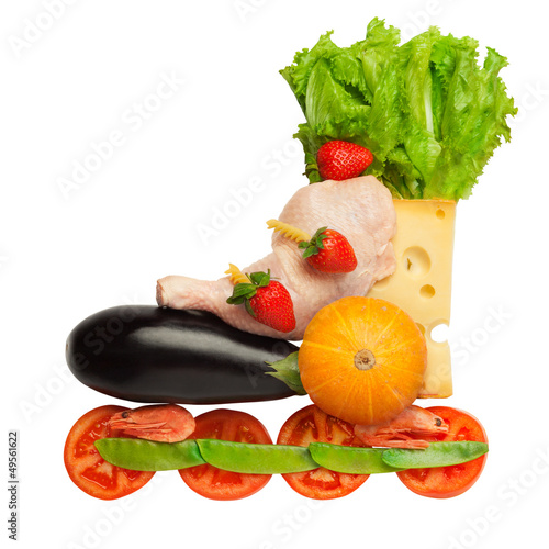 Photo: Healthy food in a healthy body: fitness as a life-style. Healthy food in a healthy body: fitness as a life-style.