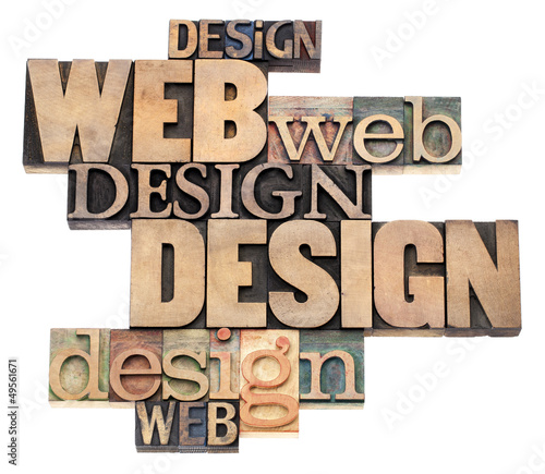 Photo: web design in wood type web design in wood type