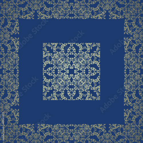 Vector: Vintage lace seamless background with frame Vintage lace seamless background with frame