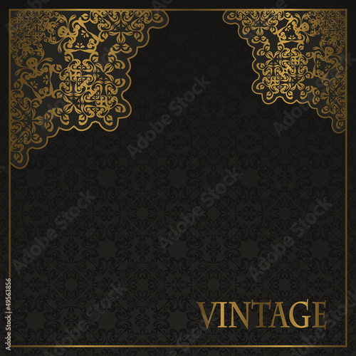 Vector: Vintage lace seamless background with frame Vintage lace seamless background with frame