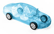 Illustration: transparent car transparent car
