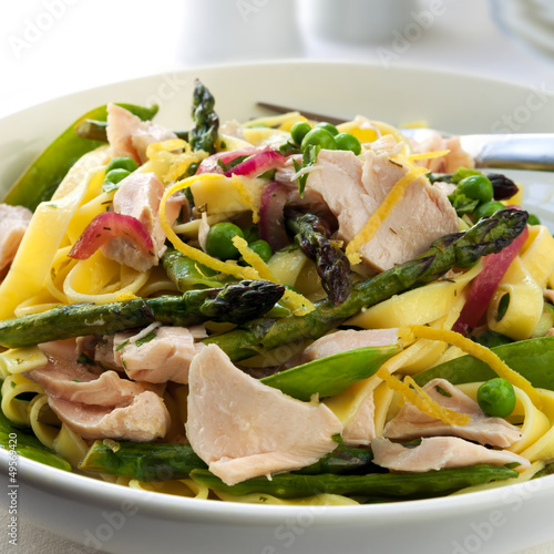Photo: Pasta Primavera with Salmon Pasta Primavera with Salmon