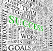 Success concept in tag cloud