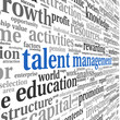 Talent management in word tag cloud
