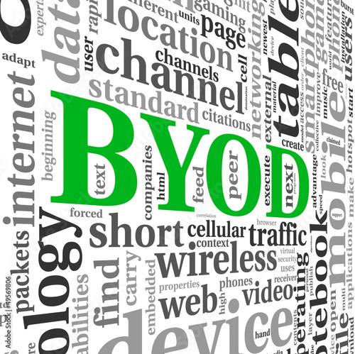 Illustration: BYOD concept in tag cloud BYOD concept in tag cloud