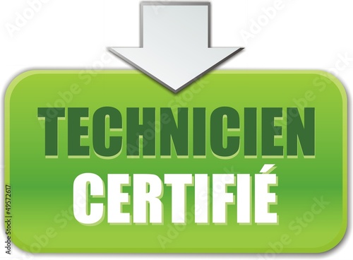Vector: bouton technicien certifié bouton technicien certifié