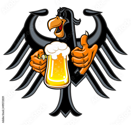 Vector: Eagle with beer Eagle with beer