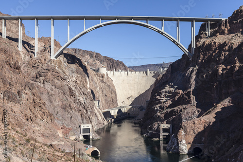 Photo: Hoover Dam Bypass Bridge Canyon View Hoover Dam Bypass Bridge Canyon View