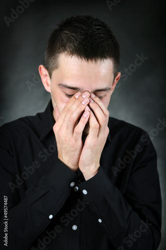 Photo: Sad Young Man Portrait Sad Young Man Portrait