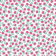 Small pretty roses seamless pattern