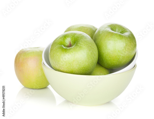 Photo: Green apples in fruit bowl Green apples in fruit bowl