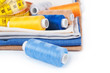Blue spools of thread