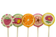 bunte Früchte Lollys