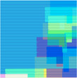 figures of different color on a blue background