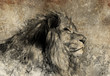 Illustration: Illustration made with digital tablet, lion in sepia Illustration made with digital tablet, lion in sepia
