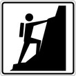 Schild weiß - Klettersteig