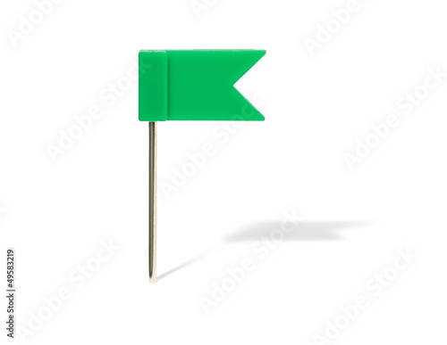 Photo: grüner Flaggenpin grüner Flaggenpin