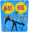 Vector: vintage oil and gas advertising sign, vector illustration vintage oil and gas advertising sign, vector illustration