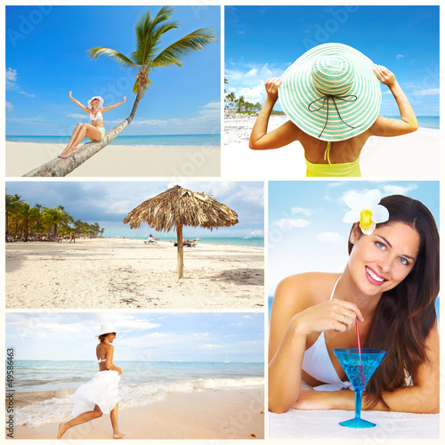 Photo: Exotic luxury resort collage. Exotic luxury resort collage.