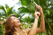 Woman with a smartphone.