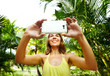 Woman with a smartphone.
