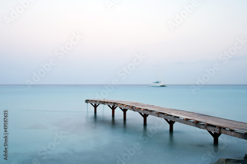 Photo: Jetty in the mediterranean sea early in the morning Jetty in the mediterranean sea early in the morning