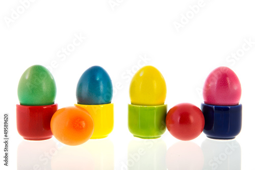 Photo: Colorful painted easter eggs Colorful painted easter eggs