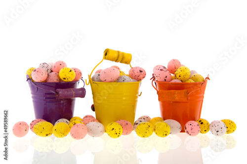 Photo: Buckets with easter eggs Buckets with easter eggs