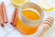 honey,cinnamon,and lemon