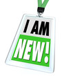 I Am New Badge Lanyard Introduction Meet Networking