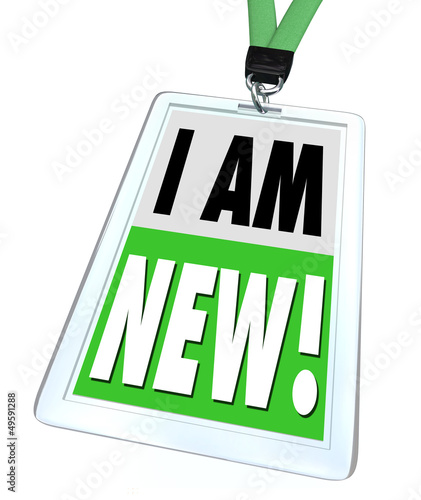 Illustration: I Am New Badge Lanyard Introduction Meet Networking I Am New Badge Lanyard Introduction Meet Networking