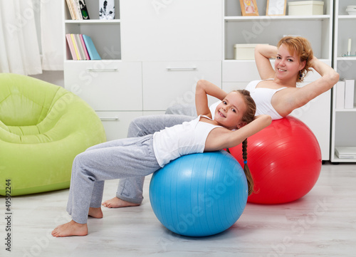 Photo: Girls exercising Girls exercising