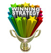 Winning Strategy Gold Trophy Words Winner Plan
