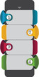 Vector background with four color steps