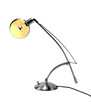 Turned on desk lamp isolated on white