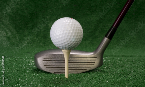 Photo: Driver Sitting in Front of Teed Up Golf Ball Driver Sitting in Front of Teed Up Golf Ball